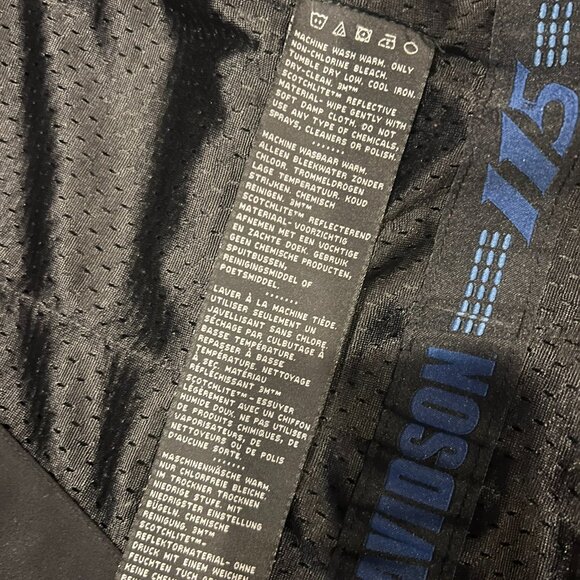 Harley-Davidson Black and Blue Sporty Jacket with Stand-Up Collar - Picture 12 of 13